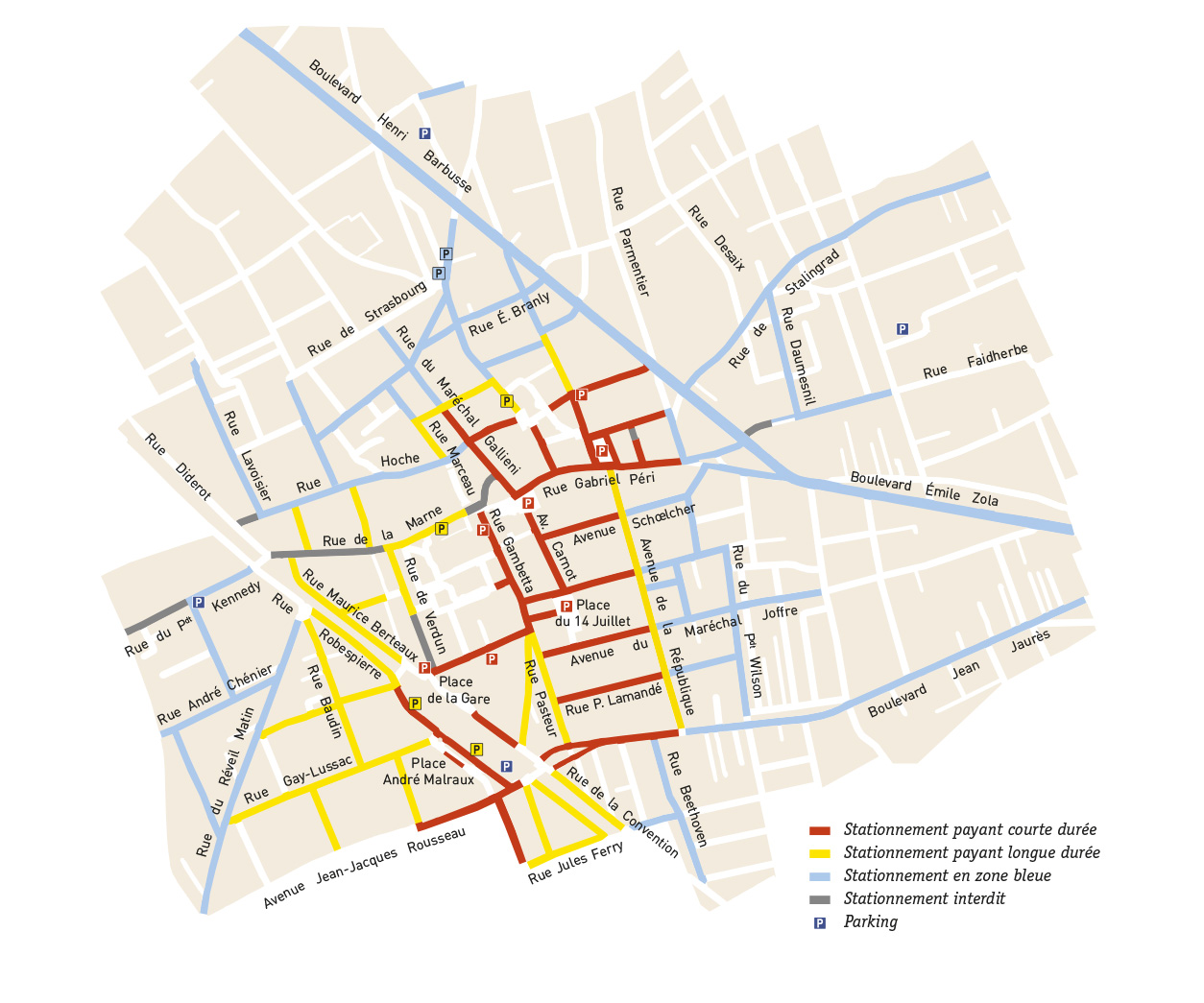 Plan de stationnement applicable au 1er février 2017 