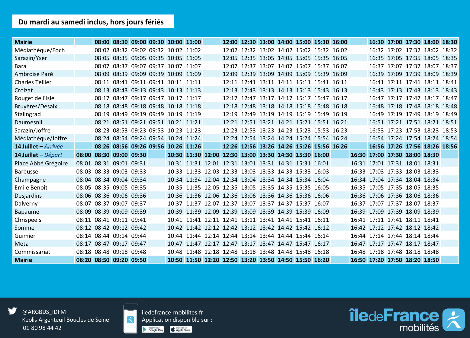 horaires